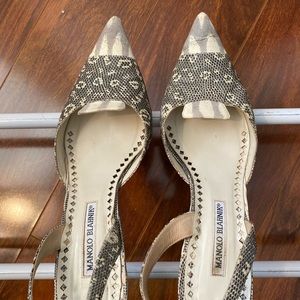 Manolo Blahnik sling back pump